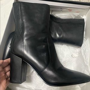 Nine West Leather Black Boots size 10